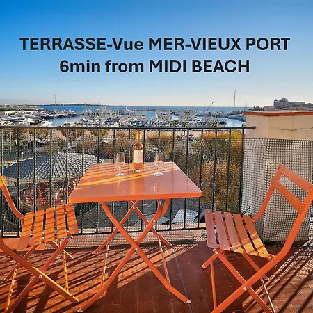 Apartman Exceptionnel 3 Pieces Avec Terrasse Vue Sur Vieux Port Centre L! A2b195 *